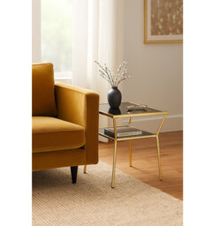 Glass Top End Table