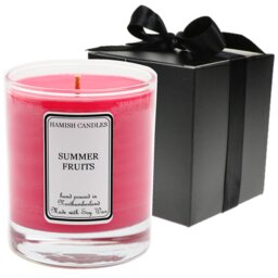 Summer Fruits Scented Jar Candle with Glass Holder