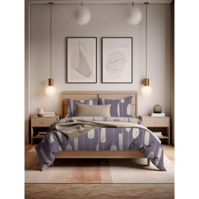 Luka Abstract Geometric Duvet Cover Set with Pillowcases
