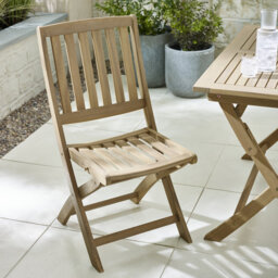 Ronja Set of Wooden Outdoor Folding Dining Garden Chairs - Solid Wood for Modern Garden Patio
