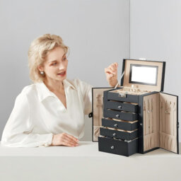 Jewellery Box 6 Tiers with 5 Drawers, Large Storage Capacity
