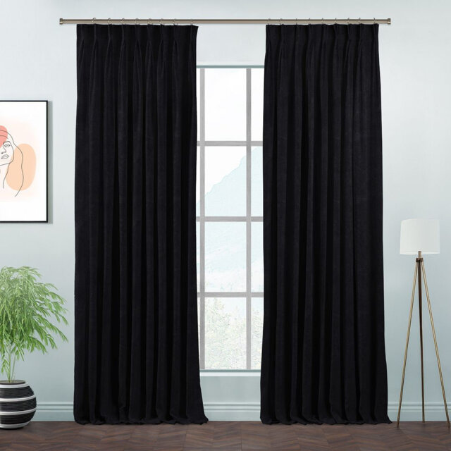 Pinch Plate Room Darkening Extra Long & Extra Wide Decorative Curtain - Single Panel 3