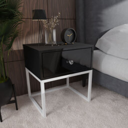 Ashalee 45cm W Steel Bedside Table