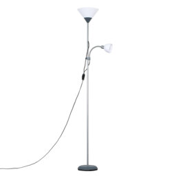 160cm Silver Torchiere Floor Lamp