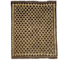 Randles Handmade Kilim Wool Brown/Grey Rug
