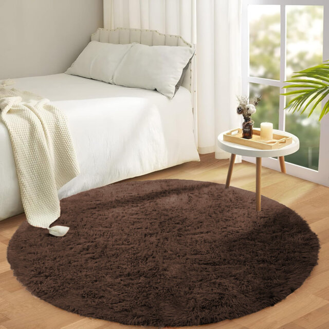 Round Shaggy Area Rug â Ultra-Soft Plush High-Pile Rug For Living Room And Bedroom