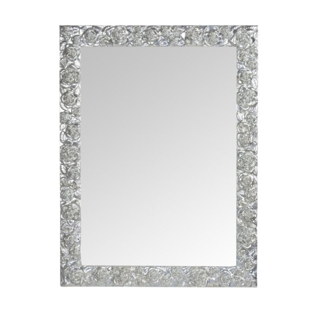 Leavitt Solid And Engineered Wood Flat Wall Mirror with Hooks