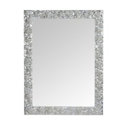 Leavitt Solid And Engineered Wood Flat Wall Mirror with Hooks