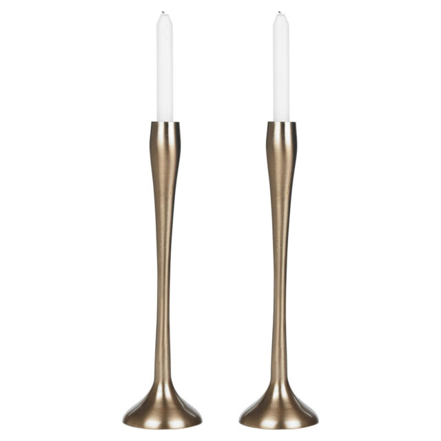 2 Piece Metal Tabletop Candelabra Set