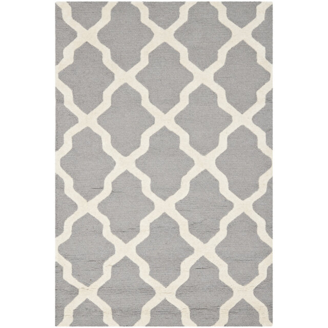 Darbonne Hand-Tufted Silver Area Rug