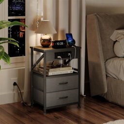 42cm W Metal Bedside Table