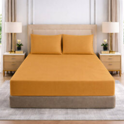 25cm Deep Pocket Fitted Sheet - Soft Microfiber Elasticated Bed Sheet Bottom