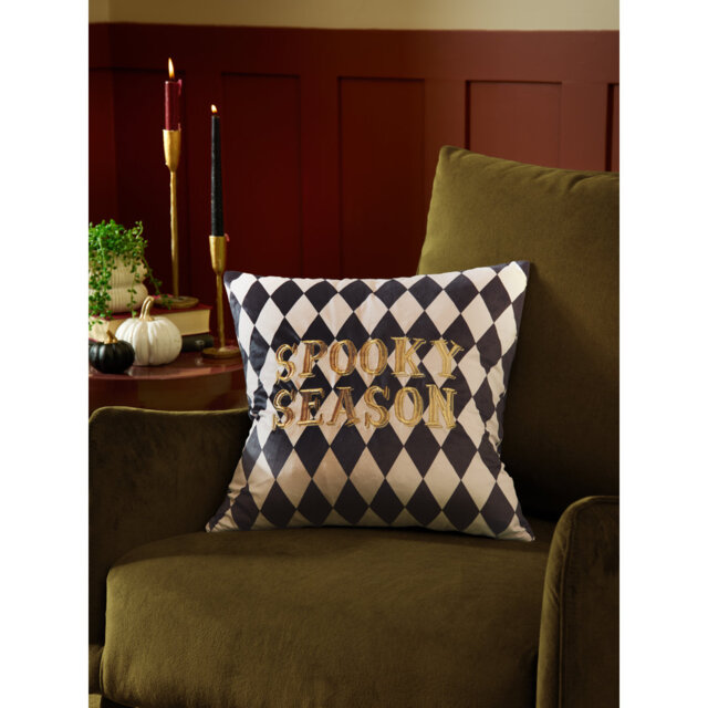 Spooky Season Velvet Halloween Cushion Cover