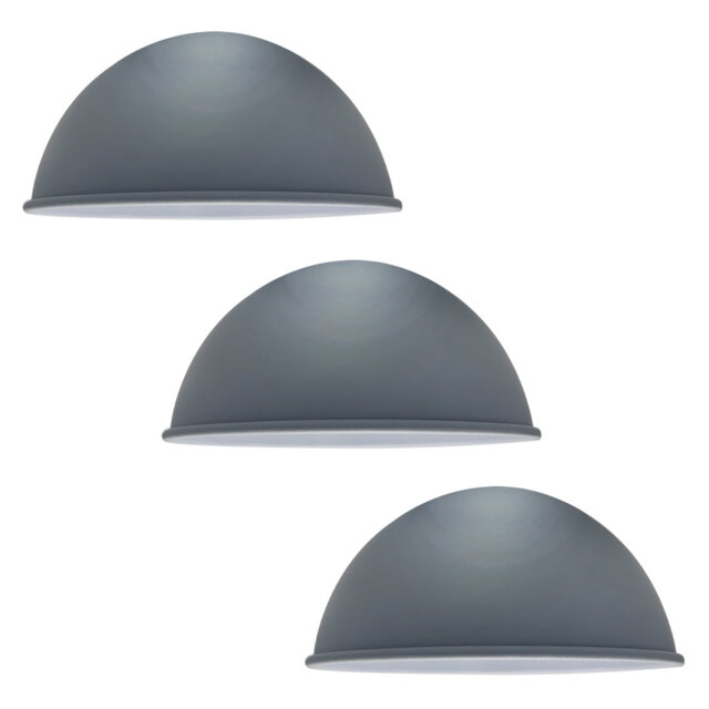 Arondel 14cm H x 30cm W Metal Dome Lamp Shade ( Uno ) in Gray