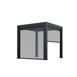 Saturn 2.5m x 2.5m Aluminium Anthracite Grey  Pergola with Accessories