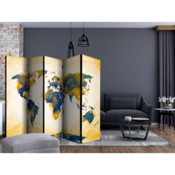 Perilla 225cm W x 172cm H 5 - Panel Solid Wood Folding Room Divider