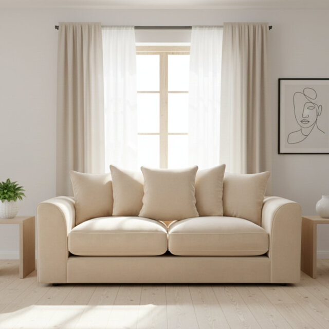 3 Seater Velvet Sofa