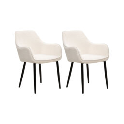 Set of 2 Dining Chairs Alden Boucle