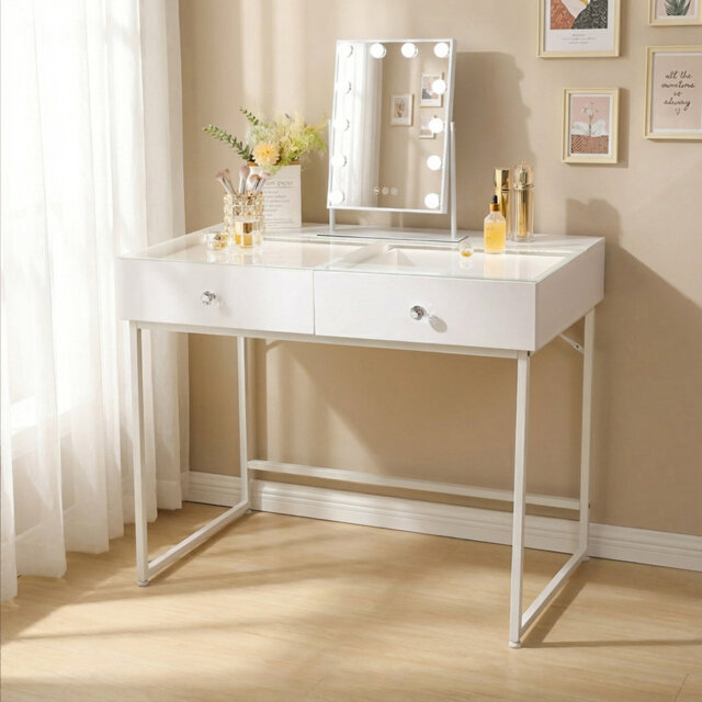 Dressing Table With Mirror Led Lights