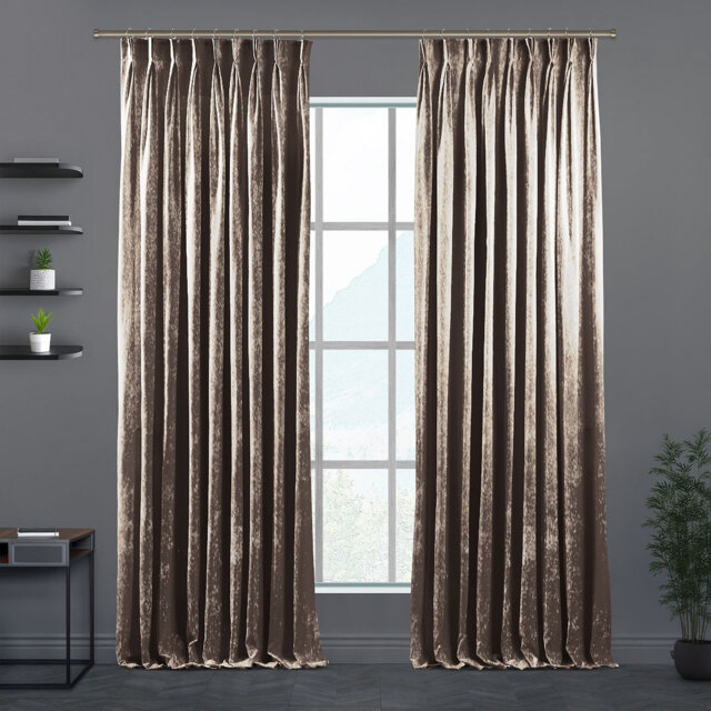 Pinch Plate Room Darkening Extra Long & Extra Wide Decorative Curtain - Single Panel 1