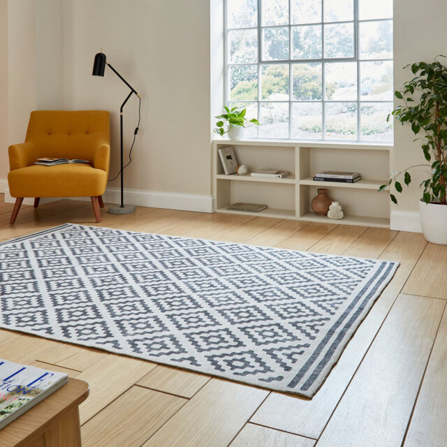 Jaxen Machine Woven Grey Area Rug