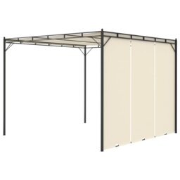 Fyllia Garden Gazebo with Side Curtain 3x3x2,25m