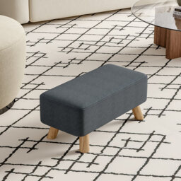 Arturo 57cm Wide Rectangle Solid Colour Footstool Ottoman