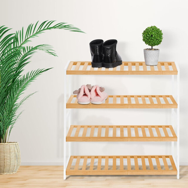 4 Pair Shoe Rack