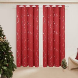 Seligman Wave Foil Printed Room Darkening Thermal Curtains