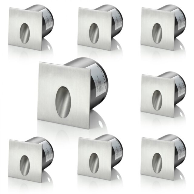 Aubina Stainless Steel Integrated LED Metal Deck Lights Pack