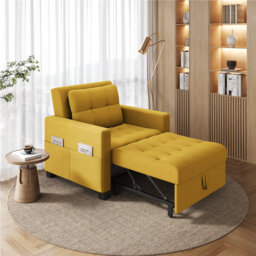 71.5cm Width 3-in-1 Convertible Sleeper Accent Chair Bed with Adjustable Backrest & Back Pillow