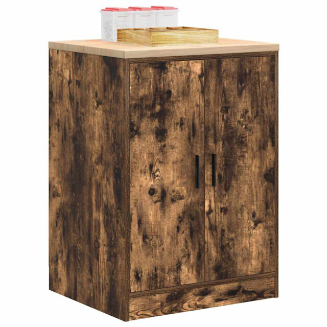 Solid Wood Single Storage Cabinet ( 85cm H x 60cm W x 51cm D)