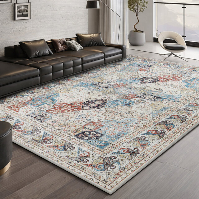 Vintage Oriental Area Rug – Living Room Large Rug for Cozy and Stylish Space