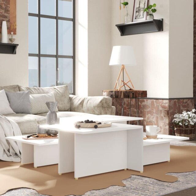 Dellena 2 Piece Coffee Tables 111.5x50x33 cm Engineered Wood
