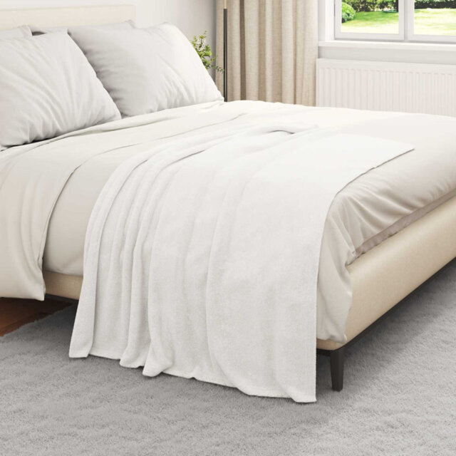 vidaXL Throw Blanket Fleece Cozy Indoor Home Decor Living Room Bedroom Soft