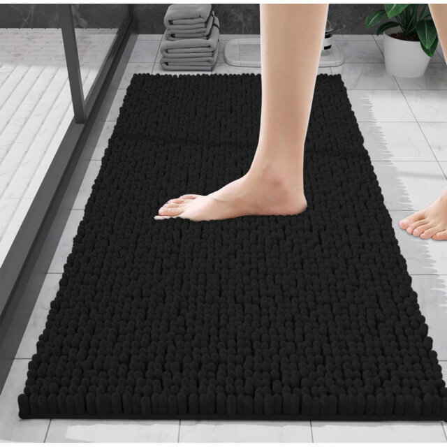 40x60cm Chenille Non-Slip, Super Absorbent Rectangle Bath Rug