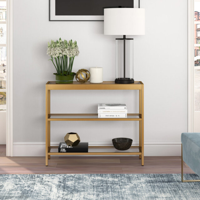 Alexis 135.3cm Glass Top Console Table