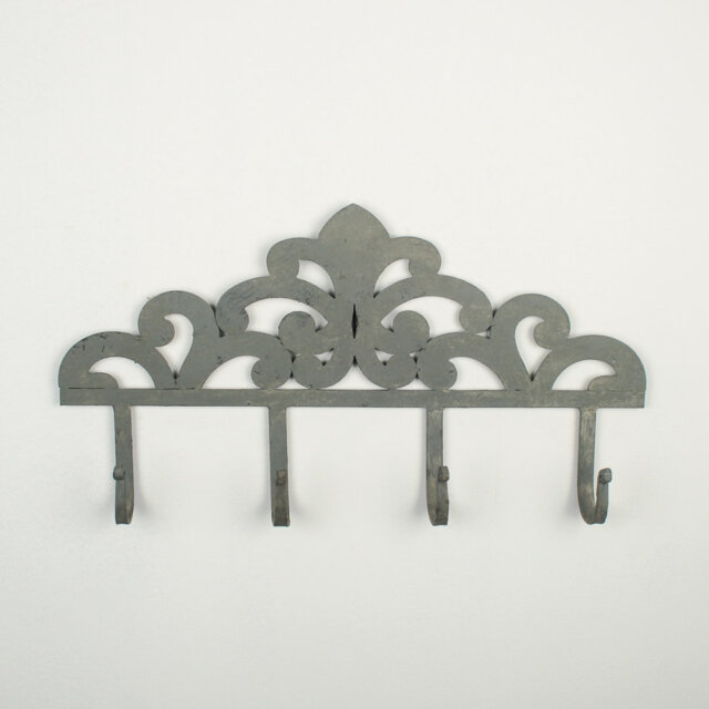 Anel Metal Wall Mounted Required 4 - Hook Wall Mounted Coat Rack