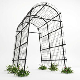 228.6cm H x 114.3cm W Iron Arched