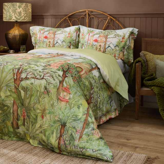 Eden Ruins Cotton Floral Duvet Cover Set with Pillowcases Included