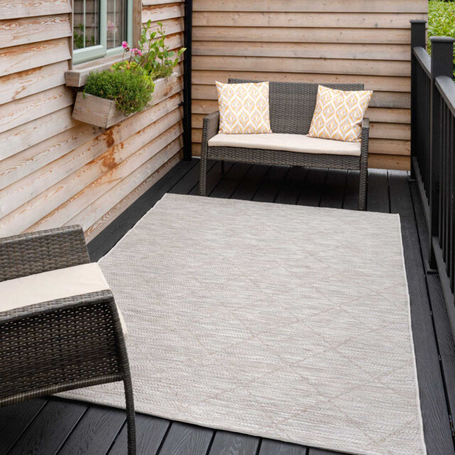 Mahesh Power Loom Beige Indoor/Outdoor Rug