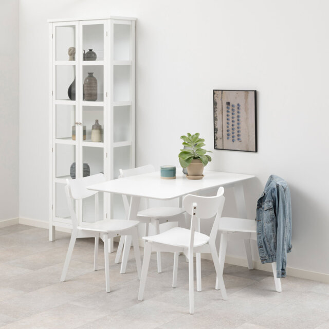 Roxby Extending Dining Table 80-120cm in Oak & Black Included 4 Roxby Dining Chairs in Black and Oak