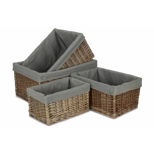 Fleur De Lis Living 3 Piece Wicker Storage Basket Set