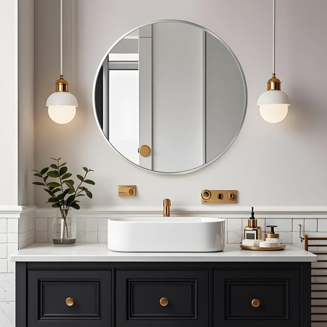 Aluminium Round Mirror
