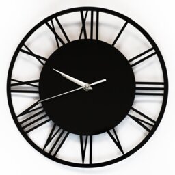 Manigault Acrylic Gloss Roman Wall Clock Black - 30 cm / 11.8 in