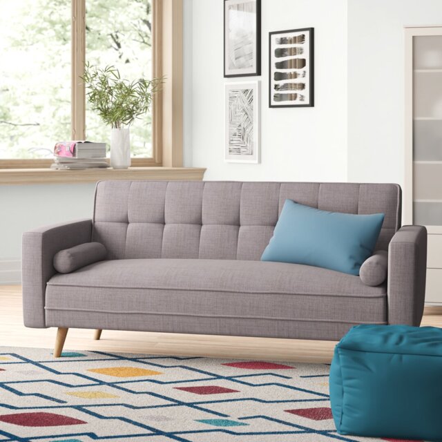 Fansler 195Cm Square Arm Sofa Bed