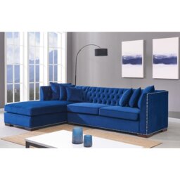 Melanie 5 Seater Velvet Corner Sofa