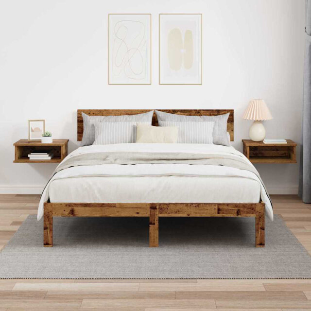 Bedside Table Engineered Wood Nightstand Furniture Modern Minimalist
