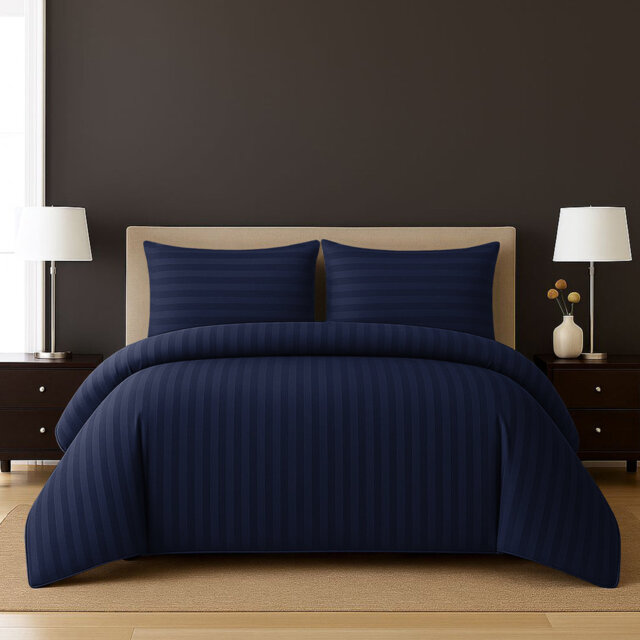 Microfiber Stripe Duvet Cover Set â Soft Luxury Striped Bedding Set For Modern Bedroom DÃ©cor