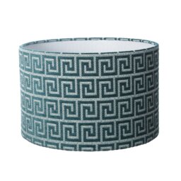 Athens Velvet Drum Lamp Shade ( Screw On ) in Teal